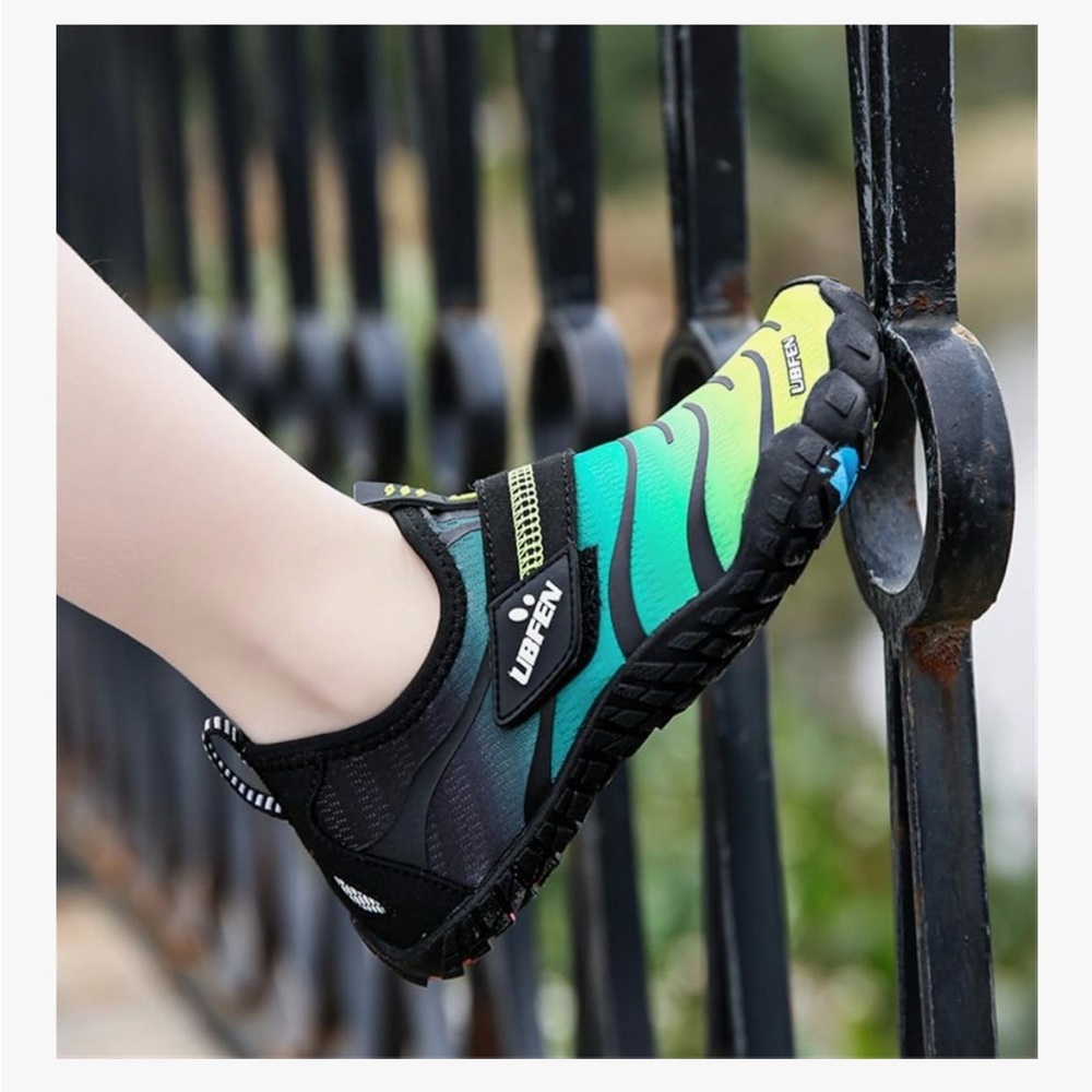 UBFEN Kids Green Black Water Shoes Size EUR 36 Aqua Beach Swim Slip-On big kid 5 - Picture 10 of 10